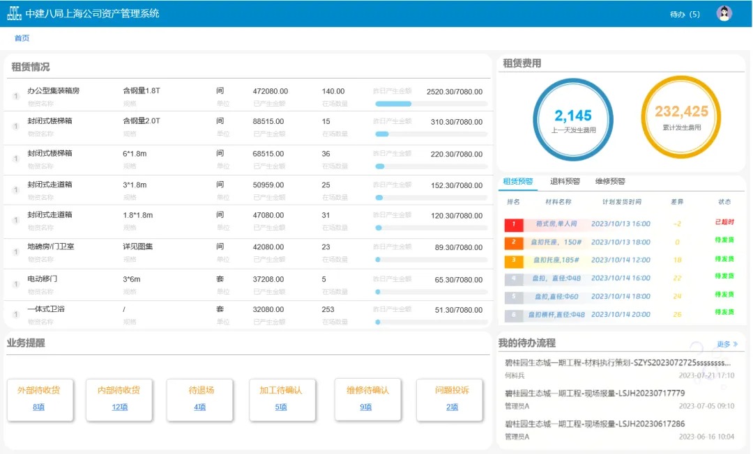 中建八局RFID场堆资产管理系统